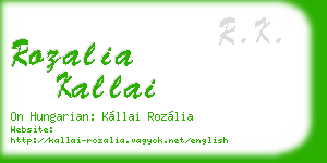 rozalia kallai business card